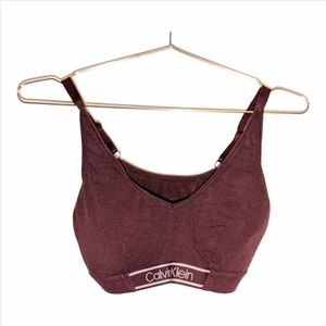 Maroon Calvin Klein Padded T-shirt Bralette